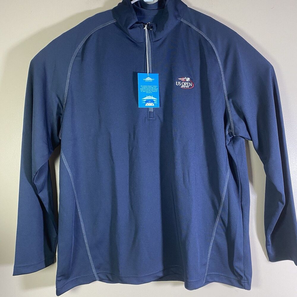 Vansport 2014 US Open Tennis 1/4 Zip Pullover  Blue Men's  Size XL